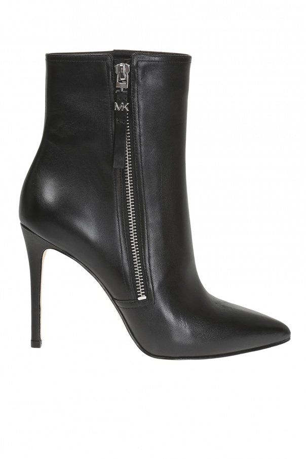 Michael kors clearance black heel boots